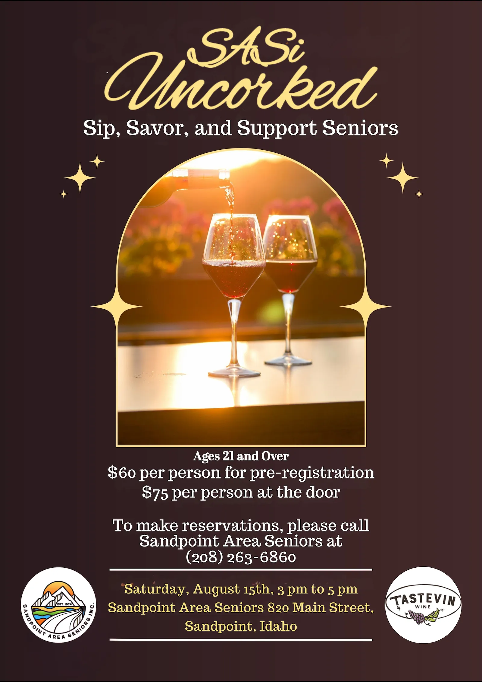 SASi Uncorcked Sip, Savor, and Support Seniors